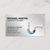 verstopte pijp | Aluminium metalen achtergrond Visitekaartje (Voorkant)