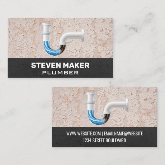 Verstopte Pijp | Loods Sleutel Visitekaartje (Voorkant / Achterkant)