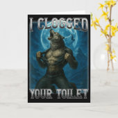 Verstopte wc grappige alpha wolf meme stom kaart (Gele Bloem)