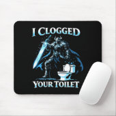 Verstopte wc grappige alpha wolf meme stom muismat (Met muis)