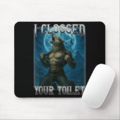 Verstopte wc grappige alpha wolf meme stom muismat (Met muis)