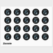 Verstopte wc grappige alpha wolf meme stom ronde sticker (Vel)