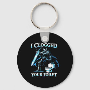 Verstopte wc grappige alpha wolf meme stom sleutelhanger