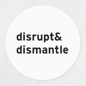 verstoren en ontmantelen labels (Design 2)