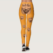 Verstorend grijnzend gezicht leggings (Achterkant)