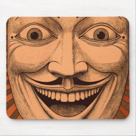 Verstorend grijnzend gezicht muismat
