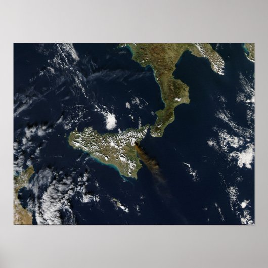Verstoring van de Mt Etna op Sicilië Poster (Voorkant)