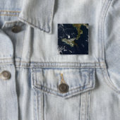 Verstoring van de Mt Etna op Sicilië Vierkante Button 5,1 Cm (In situ)