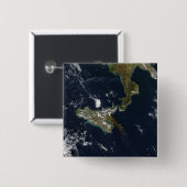 Verstoring van de Mt Etna op Sicilië Vierkante Button 5,1 Cm (Voorkant /achterkant)