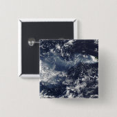 Verstoring van Piton de la Fournaise, Réunion Isla Vierkante Button 5,1 Cm (Voorkant /achterkant)
