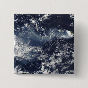 Verstoring van Piton de la Fournaise, Réunion Isla Vierkante Button 5,1 Cm