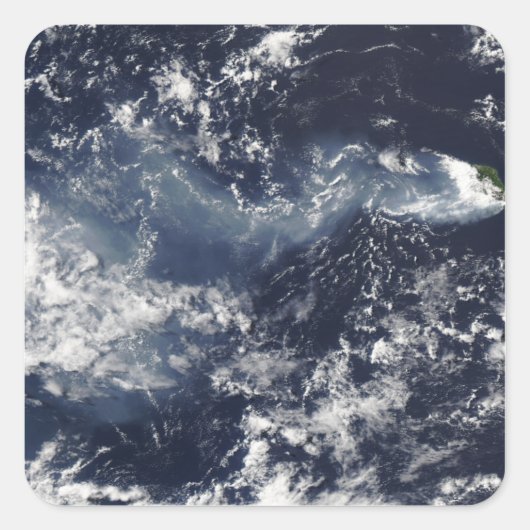 Verstoring van Piton de la Fournaise, Réunion Isla Vierkante Sticker (Voorkant)