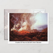 Verstoring van Vesuvius door Dahl Johan Claussen Briefkaart (Voorkant / Achterkant)