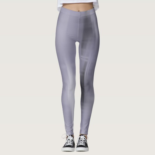 Verstotende zwarte en witte uitsteeksels leggings (Voorkant)