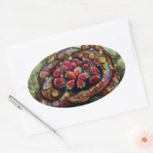 Verstrekte schatten ovale sticker (Envelop)