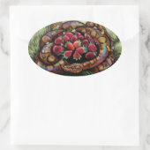 Verstrekte schatten ovale sticker (Tas)