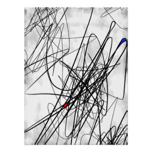 Verstrengeld – Hedendaagse Gebarende Abstracte Kun Perfect Poster