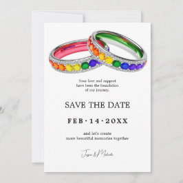🌈 Verstrengeld in trots Bewaar de datum met QR-co Save The Date