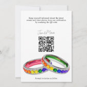 🌈 Verstrengeld in trots Bewaar de datum met QR-co Save The Date (Achterkant)