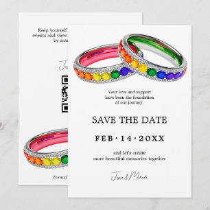 🌈 Verstrengeld in trots Bewaar de datum met QR-co Save The Date