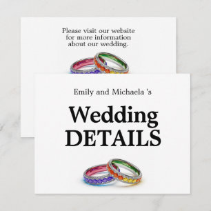 🌈 Verstrengeld in trots – Details online huwelijk Informatiekaartje
