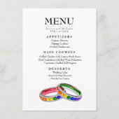 🌈 Verstrengeld in trots  Dubbelzijdige menu & dra (Voorkant)
