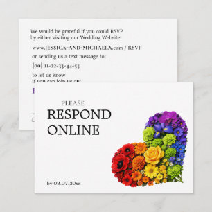 🌈 Verstrengeld in trots horizontale online RSVP Kaartje