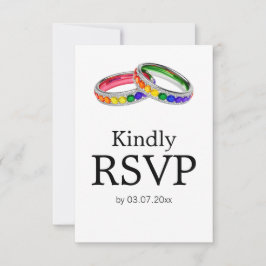 🌈 🐦 Verstrengeld in trots – Klassiek RSVP Kaartje