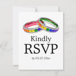 🌈 🐦 Verstrengeld in trots – Klassiek RSVP Kaartje