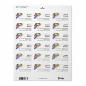 🌈 Verstrengeld in trots – Regenboogringen  Etiket (Full Sheet)