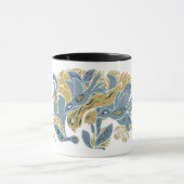 Verstrengelde Aestetic Birds TWArt 12-aardetinten Mok (Midden)