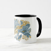 Verstrengelde Aestetic Birds TWArt 12-aardetinten Mok (Voorkant rechts)