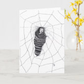 "Verstrengelde" blanco binnenkant Kaart (Gele Bloem)