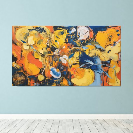 Verstrengelde energieën canvas afdruk (Insitu (Houten vloer))