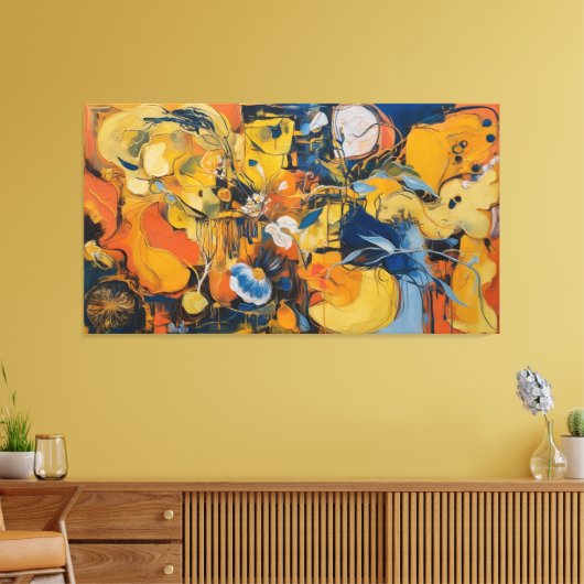 Verstrengelde energieën canvas afdruk (Insitu (Woonkamer))