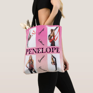 Verstrengelde Gymnastiek Roze 4 Fotoaanmoediging Tote Bag
