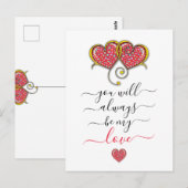 Verstrengelde harten Aangepaste elegante Valentijn Briefkaart (Voorkant / Achterkant)