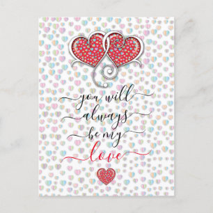 Verstrengelde Harten Aangepaste Elegante Valentijn Briefkaart