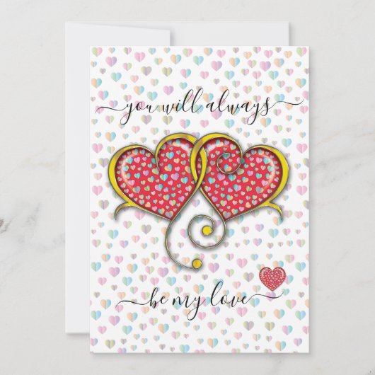 Verstrengelde harten aangepaste elegante Valentijn Kaart (Voorkant)