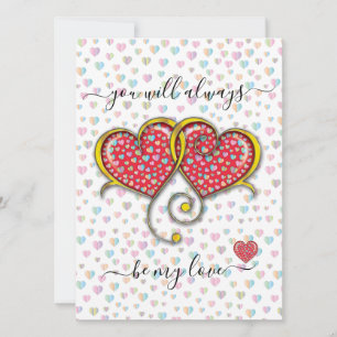 Verstrengelde harten Aangepaste elegante Valentijn Kaart