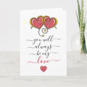 Verstrengelde harten aangepaste elegante Valentijn Kaart
