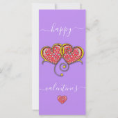 Verstrengelde harten aangepaste elegante Valentijn Kaart (Achterkant)