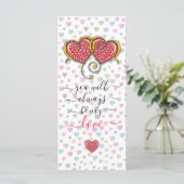Verstrengelde harten aangepaste elegante Valentijn Kaart (Staand voorkant)