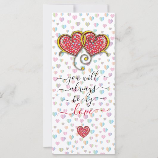 Verstrengelde harten aangepaste elegante Valentijn Kaart (Voorkant)