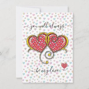 Verstrengelde harten Aangepaste elegante Valentijn Kaart