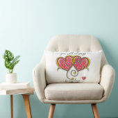 Verstrengelde harten aangepaste elegante Valentijn Kussen (Stoel)