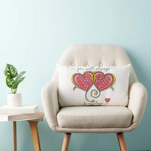 Verstrengelde harten aangepaste elegante Valentijn Kussen (Stoel)