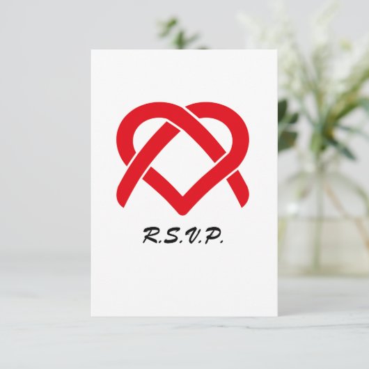 Verstrengelde harten RSVP (Staand voorkant)