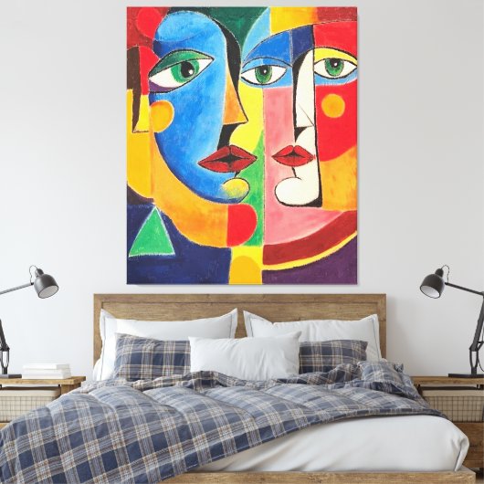 Verstrengelde Identiteiten Canvas Afdruk (Insitu (Slaapkamer))