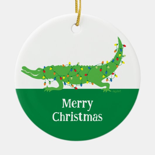 Verstrengelde lichten alligator ornament (Voorkant)